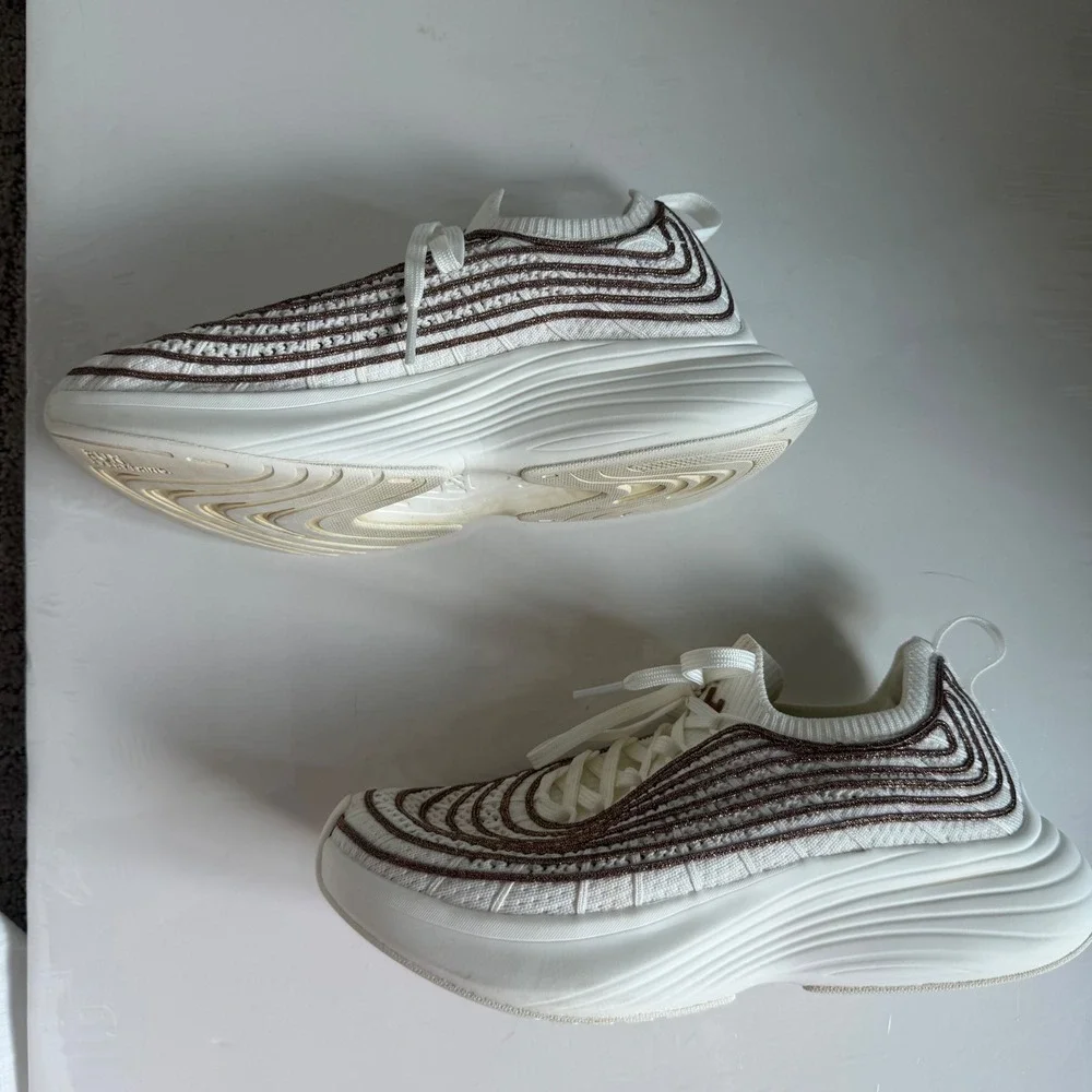 APL Womens Cream and Brown Sneakers